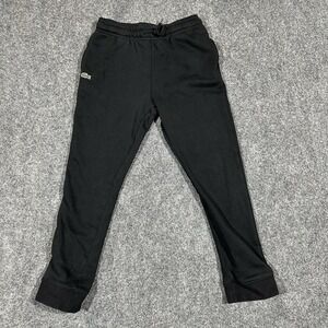 Lacoste Youth Kids Cotton Blend Sweatpants  Black Casual Lounge‎ Unisex 12